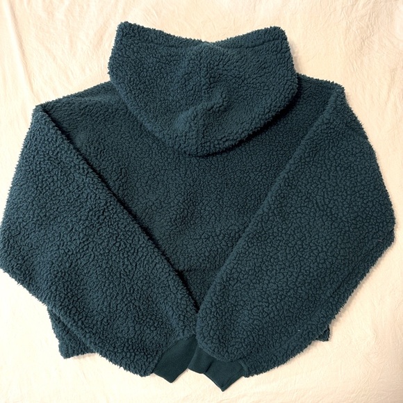 Gilly Hicks Deep Teal Sherpa/Fuzzy Hoodie - Picture 2 of 5